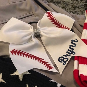 Softball Bow with Name / Softball Bows / Custom Softball Bows / Softball Bow / Hair Bows/Personalized Bows