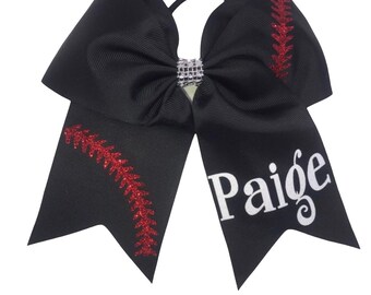 Softball Bow with Name | Softball Bows | Custom Softball Bows | Softball Bow | Hair Bows/Personalized Bows