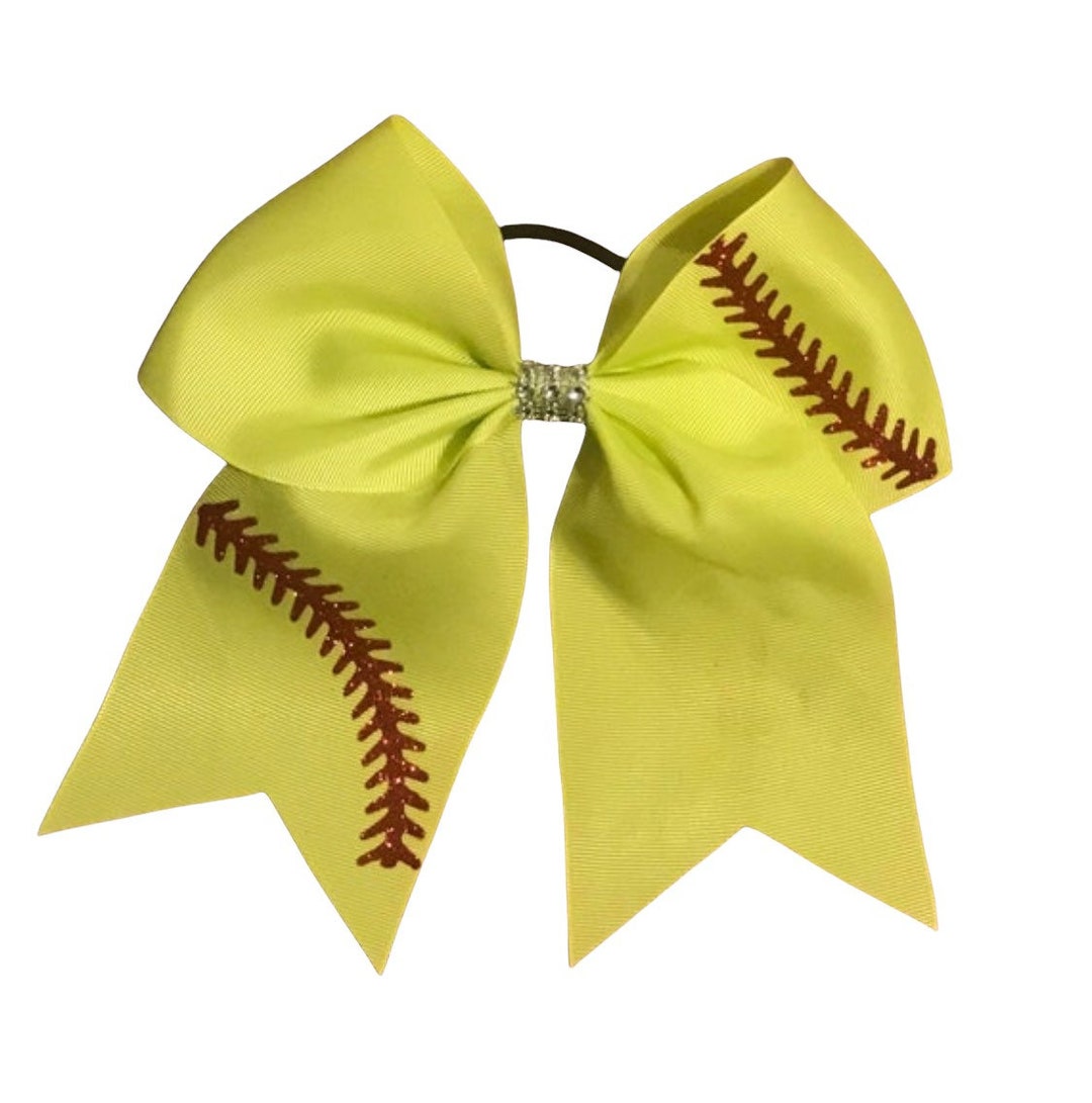 Softball Bow/softball Bows/custom Softball Bow/cheer Bow/hair Etsy