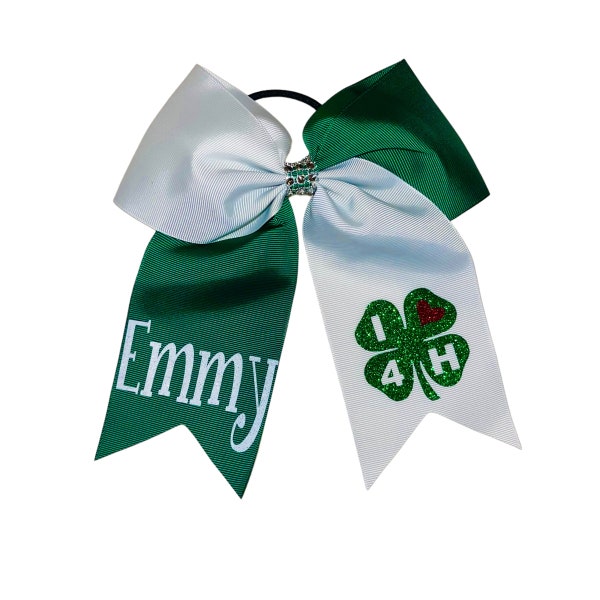 I Love 4H Bow | Personalized 4H Bow | Custom 4H Bow