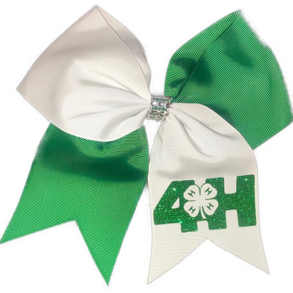 4H Bow/Personalized 4H Bows/Custom 4H Bows/Girl Scout/Hair Bows/Personalized Bows