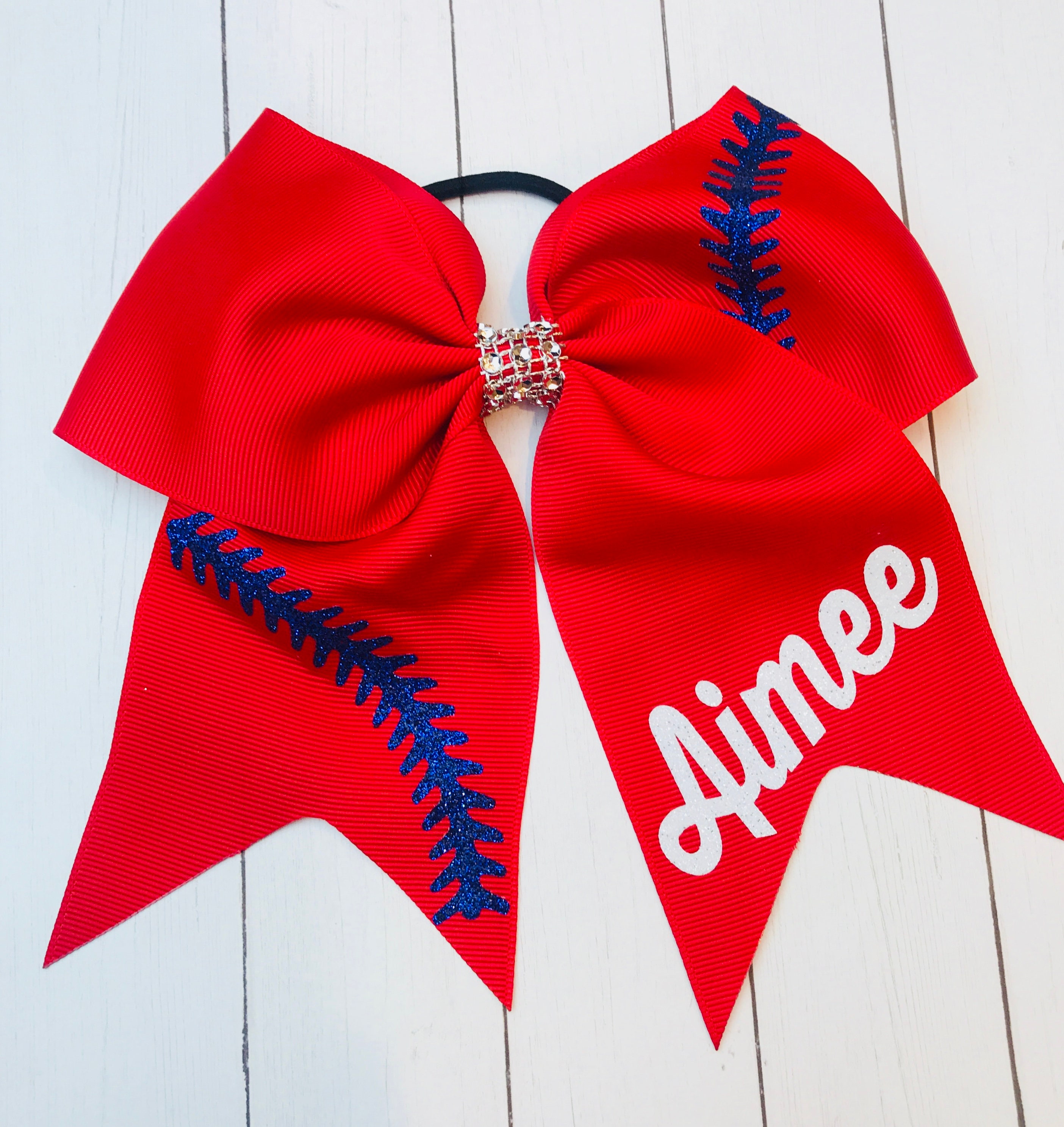 Softball Bow with Name / Softball Bows / Custom Softball Bows Etsy