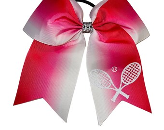 Hot Pink Ombre Hair Bow: Personalized Sport Accessory