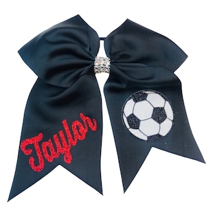 Soccer Bow with Name / Soccer Bows / Custom Soccer Bows / Soccer Bow / Hair Bows/Personalized Bows