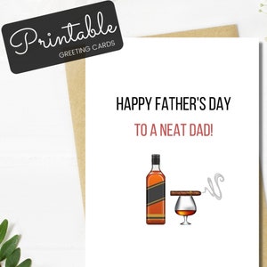 Printable Fathers day card, fathers day card,Fathers day gift, dad gift, gift for dad, father?s day, bonus dad, whiskey card, gift from wife