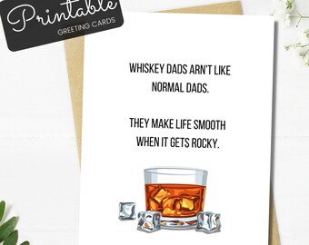 Father's Day Card being a Dad is Whiskey Business Punny Dad's Day Card ...