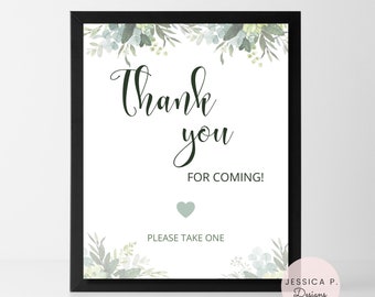 Thank you for coming sign, bridal shower sign, Bridal shower decorations, wedding sign, favors sign, bridal shower decor, bridal shower