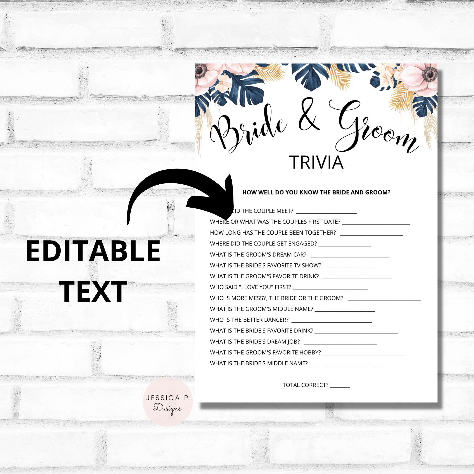 EDITABLE, Bridal Shower Games, Bridal Shower Game, Bridal Shower, Boho