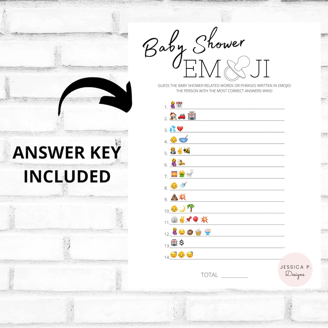 BABY SHOWER EMOJI, Emoji Game, Baby Shower, Instant Download, Printable ...