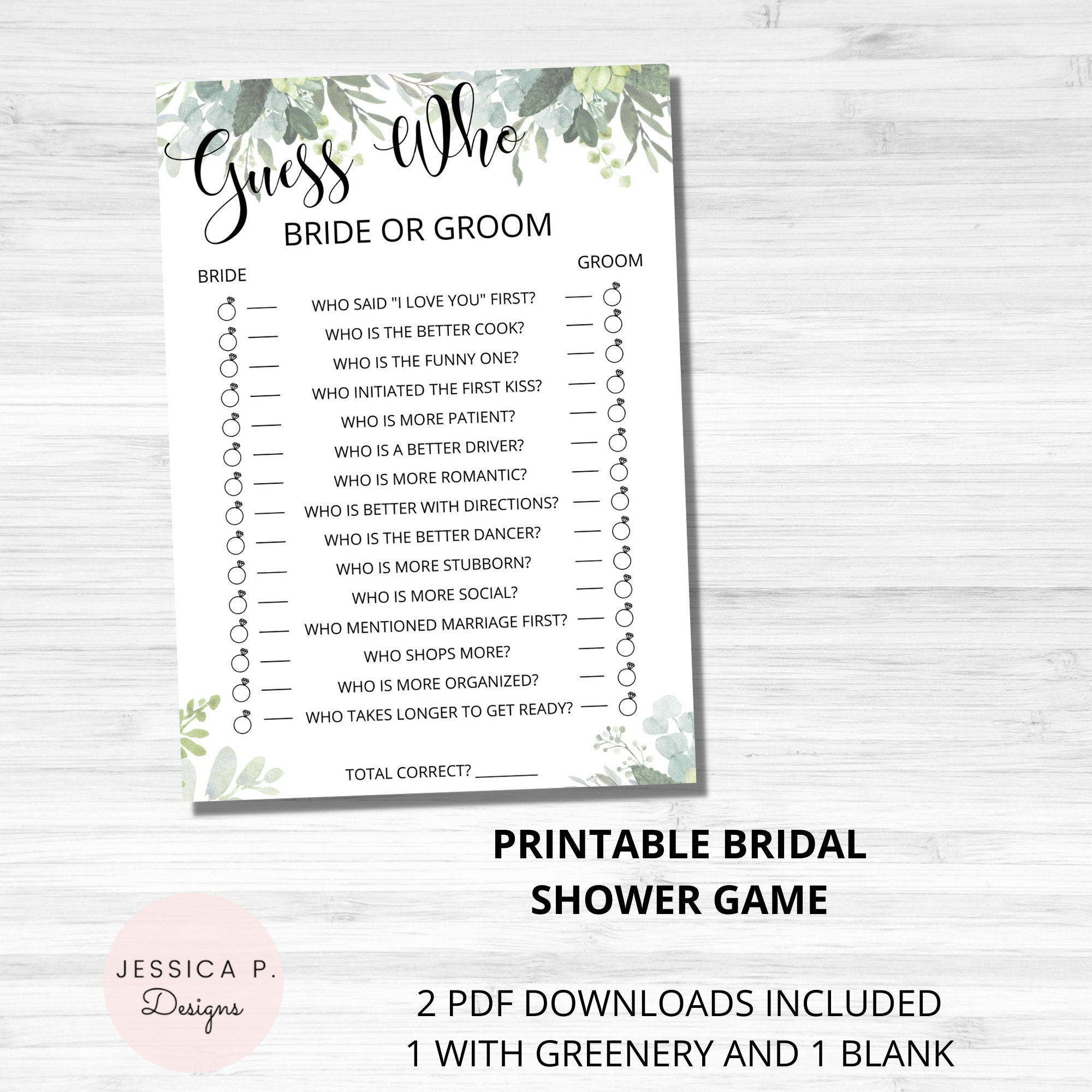Bridal Shower Games, Instant Download, Bridal Shower Game, Bridal
