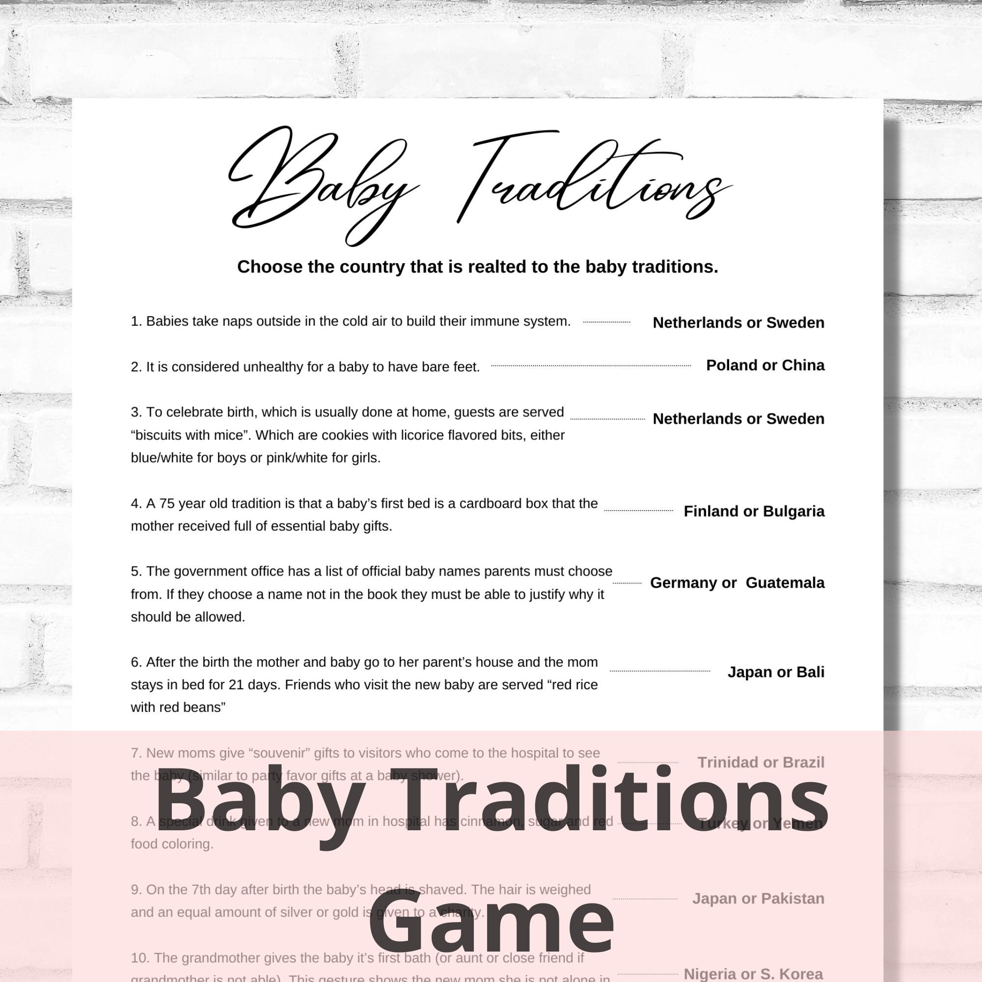 BABY SHOWER GAMES, Baby Shower Game, Baby Shower, Instant Download ...