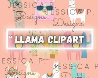 Clipart de lama, lama svg, lama png, cricut, téléchargement instantané, utilisation commerciale