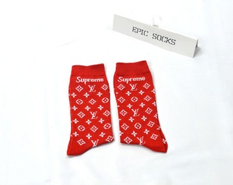 Designer Socks "Sup" RED 100% Cotton