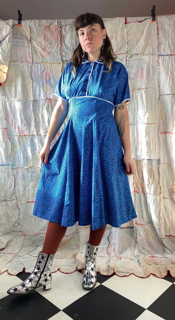 1980's does 1950's Handmade Western Style Dress