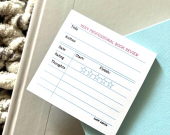 Book Review 3x3 inch Post-it Notes – Library Card Design, Book Lover Gift