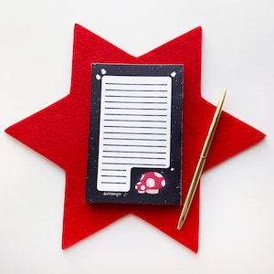 Glowing Toadstool Daily 50 Sheets 4X6 Notepad - Note Taking Daily Tear Away Writing Pad - Mushroom Cottagecore Christmas Holiday Gifts