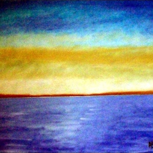 2017#15_Meerlandschaft Oil Painting Landscape Sun-Sea-Coastal Oil Painting Oil Painting