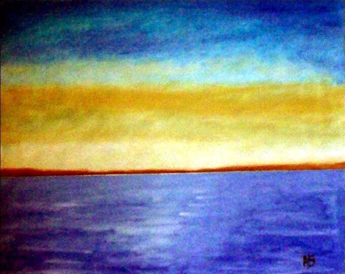 2017#15_Meerlandschaft Oil Painting Landscape Sun-Sea-Coastal Oil Painting Oil Painting