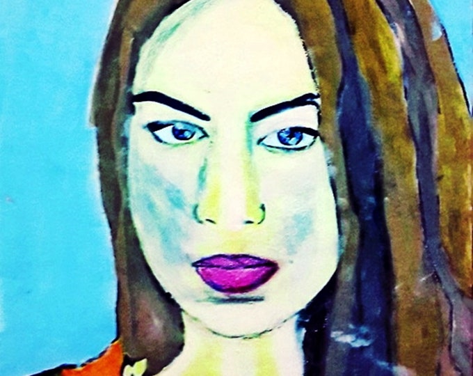 2020'11_Frauenportrait, Oil Painting, Woman, Girl, Portrait Painting, Woman's Face, Beautiful Woman, Brown Hair, Long Hair, Oil Painting, Oil Painting