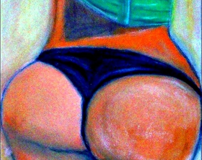 2017#46_Feminale Painting Pastel Painting Woman Act Erotic FigureativModern Painting Pastel Painting Screen Art