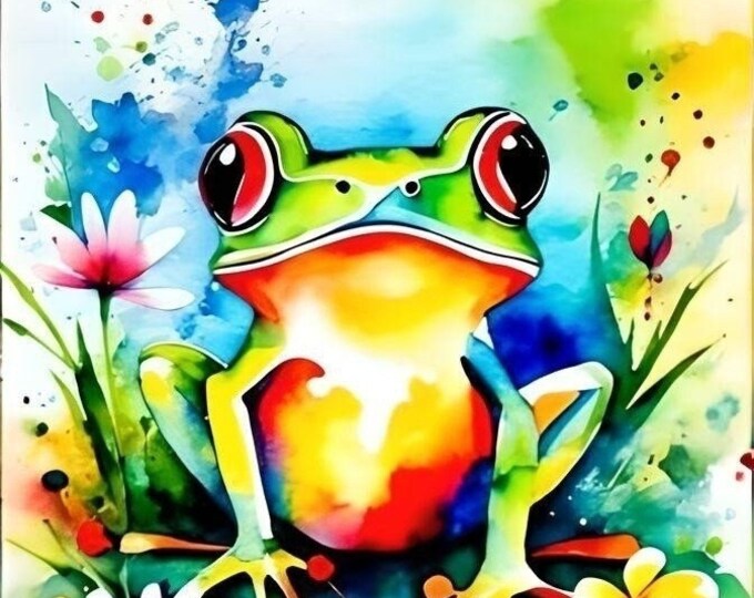 EAP21-AiA_ Frog, Art Print from Original Watercolor Painting by Armin Behnert Art, watercolor art, art decoration, animal picture, fine art painting