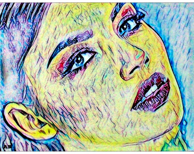 2018#37_Frauenportrait, pastel painting, portrait, abstract, figurative, modern painting, feminal, woman, pastel painting, pastel paintings