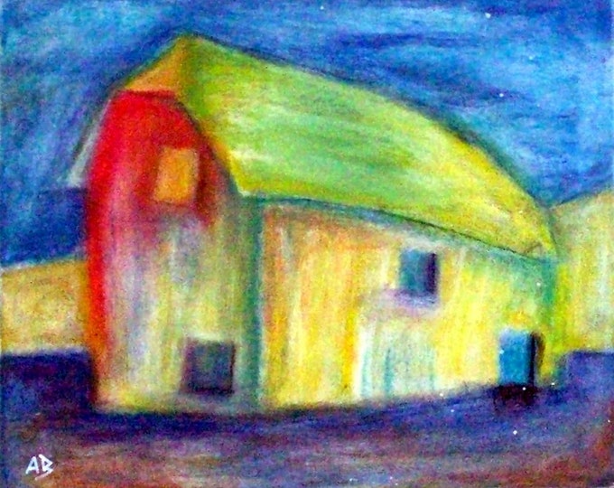 2019 17_Old House, Blacksmith' House, Barn, Pastel Painting, Modern Painting, Still Life, Pastel Painting, Abstract, Pastel Painting, Landscape