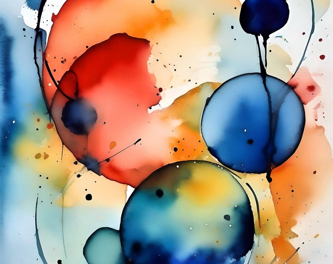 EAP21-W 8-Absktion, Art Print from Original Painting, Abstract Painting, oil painting, Art Deco, Fine Art Painting, art print