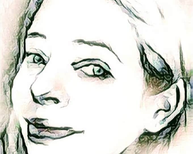 KD-AW#1_ ,,Andrea,, -Art Print from the Original Pencil,Charcoal and Pastel Drawing-Portrait-Woman-Girl-Still-Life-Artwork-Artwork