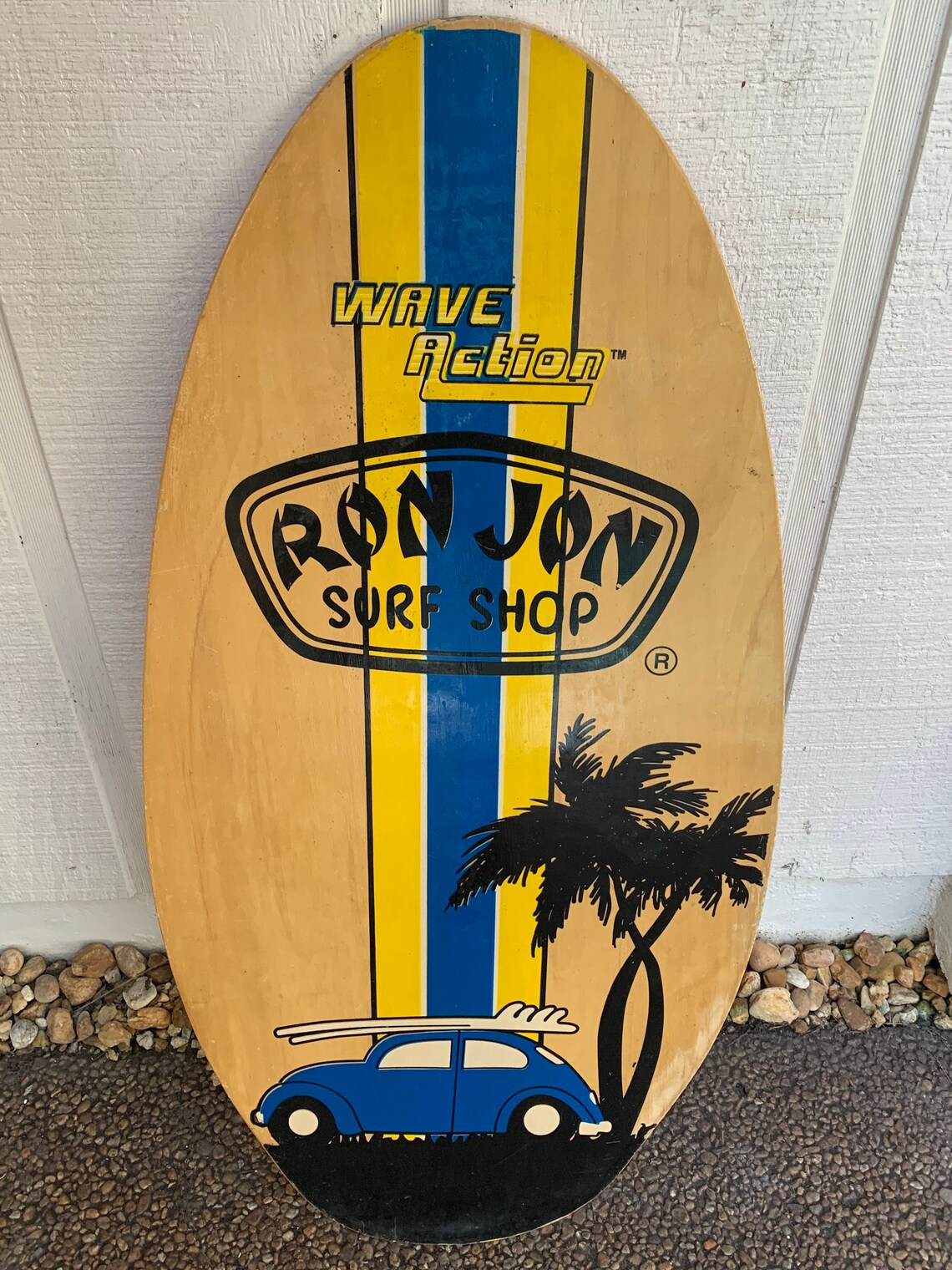 Vintage Ron Jon VW BUG Surfboard Wave Action Skim Board Wall Etsy