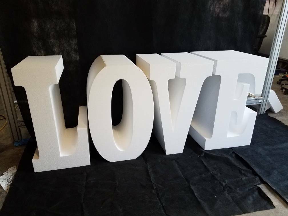 Giant Styrofoam Letters 30x 15 LOVE Etsy