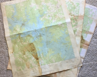 Geological Survey Maps - Tea Stained