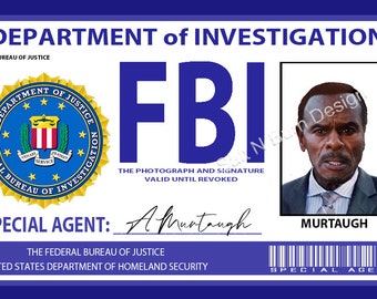 Supernatural FBI Badge "Agent Murtaugh" AKA Rufus (Steven Williams)
