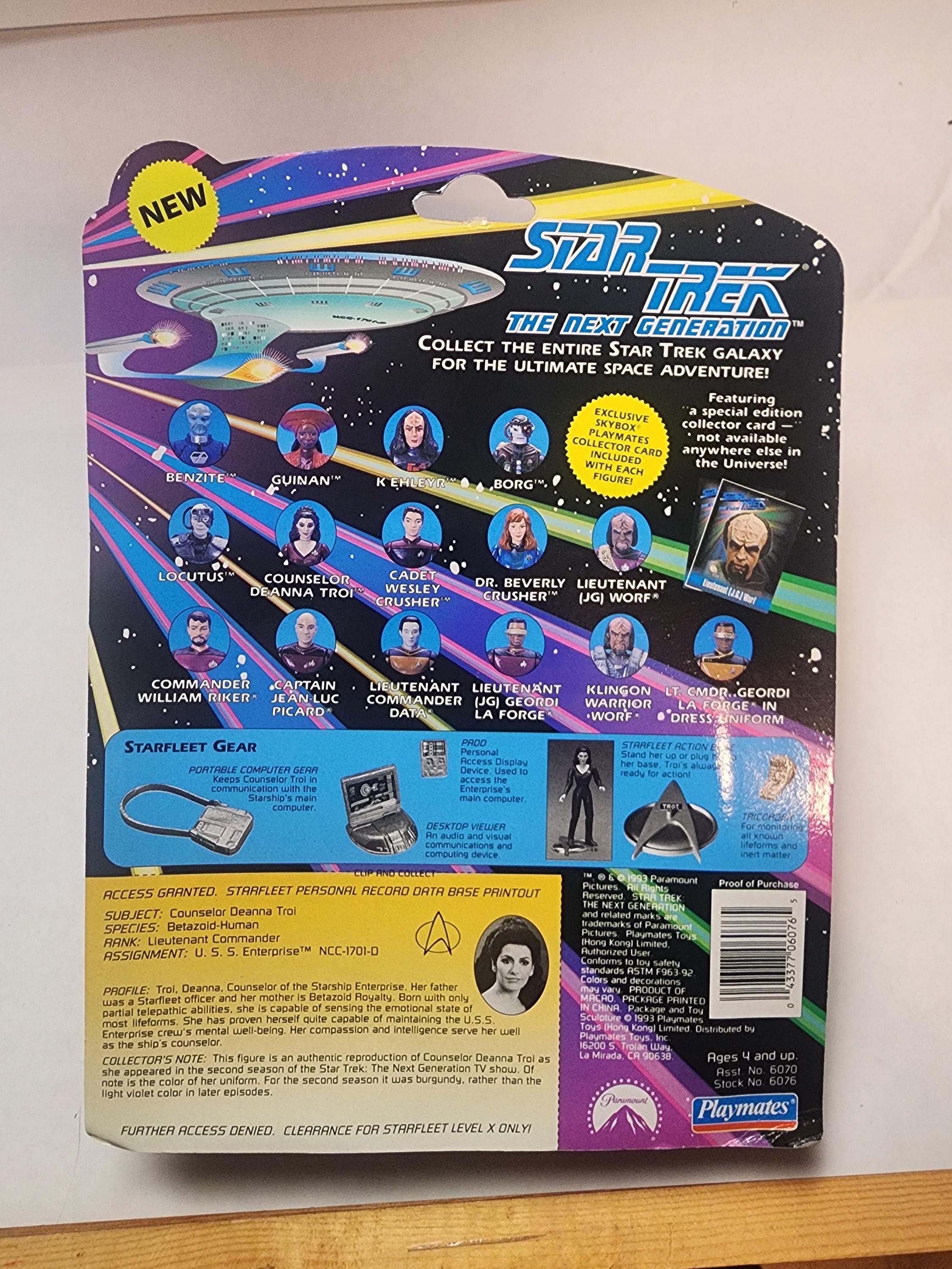 Star Trek TNG TROI Action Figure Playmates 1993 Sealed Collectible - Etsy