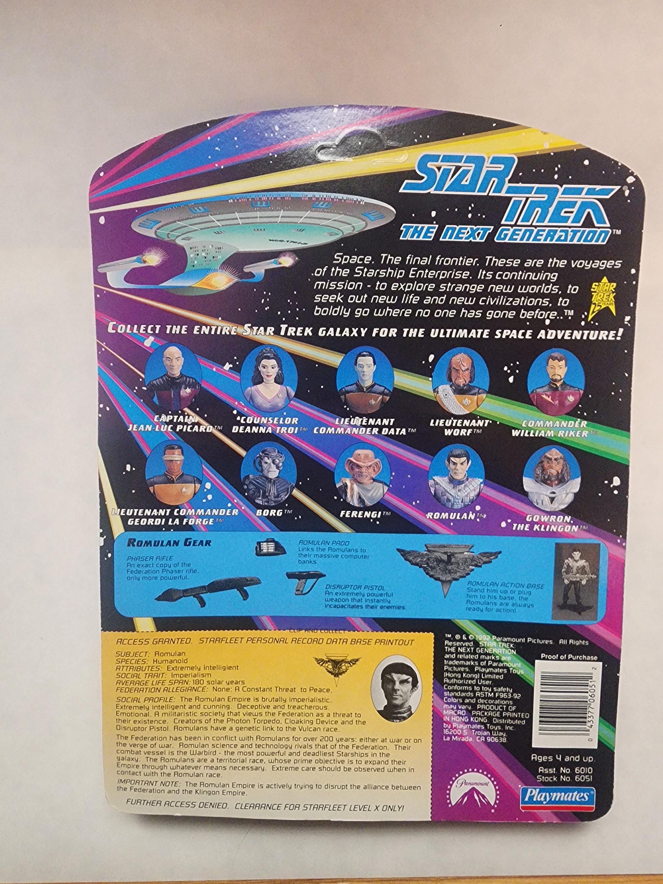 Star Trek TNG ROMULAN Action Figure Playmates 1992 Sealed