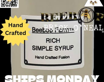Rich Simply Syrup:  ~ A Beebop Farm Handcrafted product ~