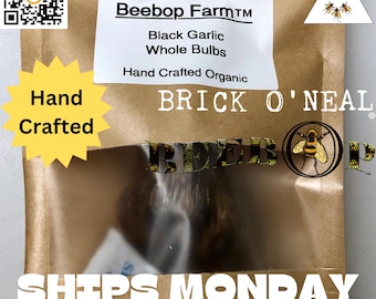 Black Garlic Organic Fall Cluster Garlic ~ A Beebop Farm™ Handcrafted product~