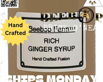 Simply Syrup: Ginger Cocktails Mixology ~ A Beebop Farm™ Handcrafted product ~