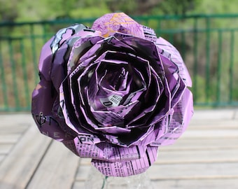 Recycled Wild Passion Rose - Upcycled Aluminium Blumen