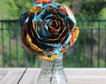 Recycled Mango Loco Rose - Upcycled Aluminium Blumen