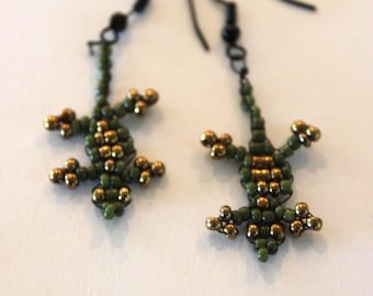 Lydia's Lizard Ohrringe - Glasperlen