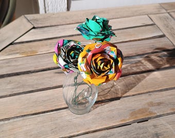 Recycelte Arizona Rose - Upcycling Aluminium Blume