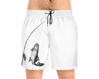 Mittellange Badeshorts für Herren (AOP)