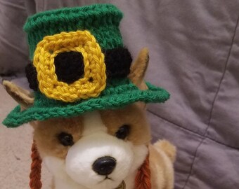 St. Patrick's Day Crochet Top Hat for Cats or Small Dogs