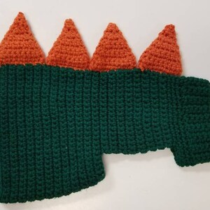 Crochet Cat or Small Dog Dinosaur Sweater Costume image 2