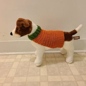 Crochet Cat or Small Dog Pumpkin Sweater Costume