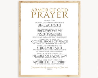 Rüstung Gottes, christliche spirituelle Kriegsgebets-Wandkunst - siegreiche christliche lebende Zitate, perfekt als druckbare Geschenke SIE DRUCKEN 40557