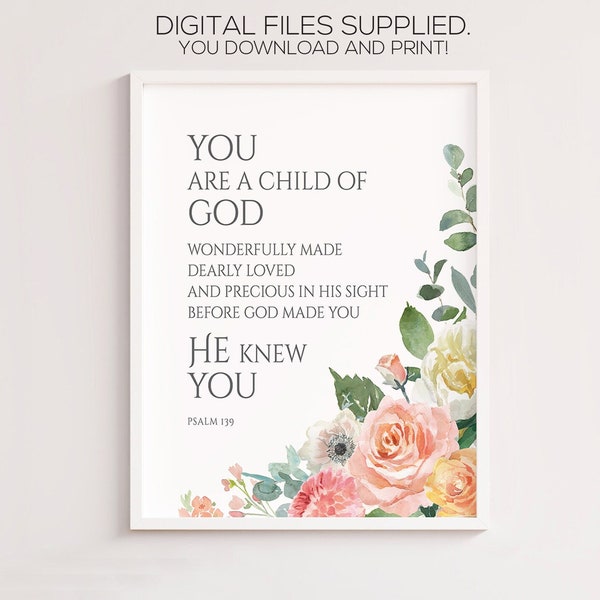 Bible Print for Girl Etsy