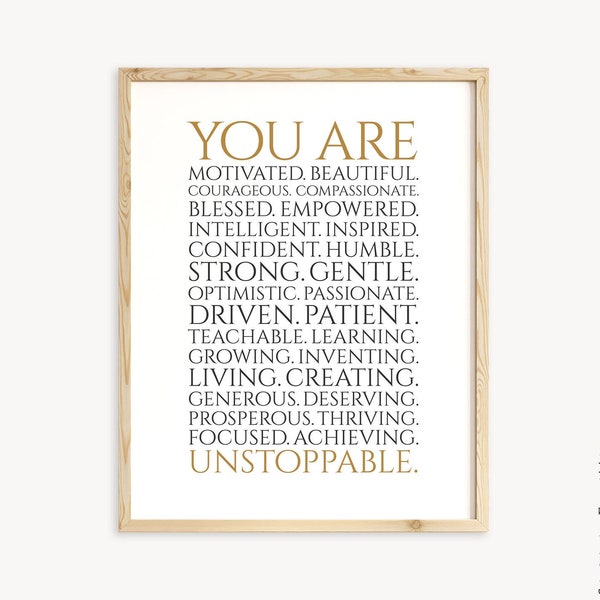 Women Empowerment Strong Woman Inspirational Quotes - You Are Motivated, Beautiful - Typography Printable, Wall Art Gifts YOU PRINT 40502