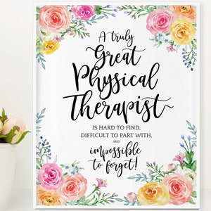Fysiotherapeut waardering cadeaus - therapie muurkunst afdrukbare geweldig als bedankje voor je fysiotherapeut YOU PRINT 40386